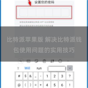 比特派苹果版 解决比特派钱包使用问题的实用技巧