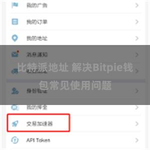 比特派地址 解决Bitpie钱包常见使用问题